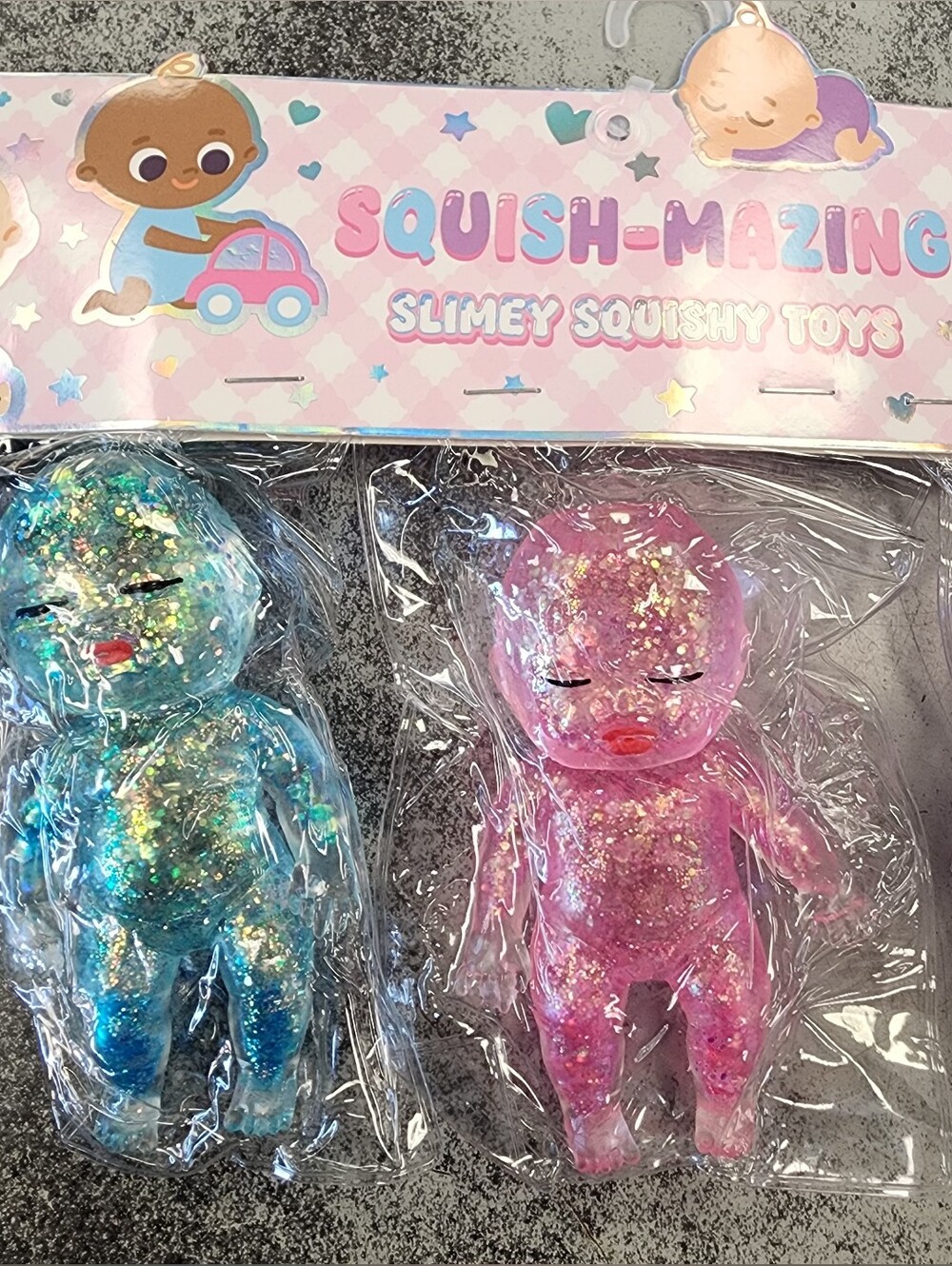 Pink,purple,and  Blue Sugar Baby Squishy